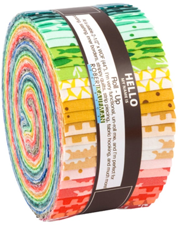 Robert Kaufman Fabrics Pond by Elizabeth Hartman Roll Up 40 Kona Cotton Strips