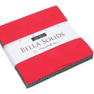 Bella Solids new 2018 cotton Charm pack by Moda Fabrics 9900PPN7