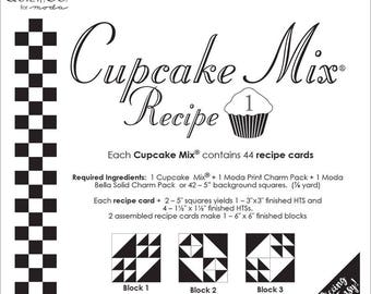 Cupcake recipe Mix 1 by Miss Rosie for Moda fabric