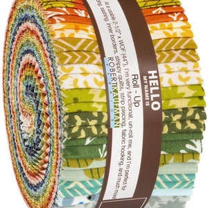 Adventure cotton fabric roll up jelly roll by Elizabeth Hartman for Robert Kaufman fabrics