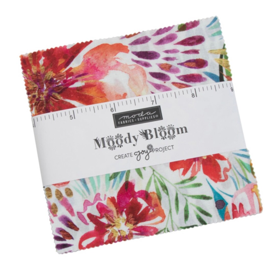 Moody Bloom Cotton Fabric Charm Pack 5 Inch Squares by Create Joy ...