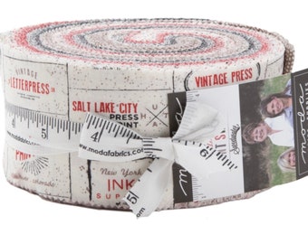 The Print Shop Cotton fabric jelly roll by Sweetwater for Moda fabric