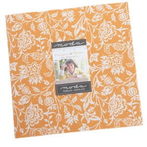 Pumpkins Blossoms cotton layer cake by Joanna Figueroa for Fig tree Co for Moda fabrics