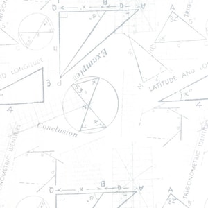 May include: A white background with blue geometric shapes and text. The text includes "Examples", "Conclusion", "Latitude and Longitude", and "Trigonometric Identities".