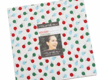 Holiday Christmas cotton layer cake 10 inch squares by Stacy Iest Hsu for Moda fabrics