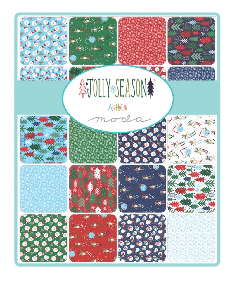 Jolly Season cotton fabric by Abi Hall for Moda fabrics 35343 Etsy