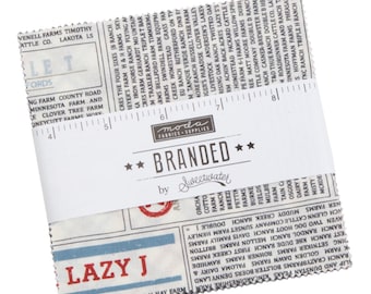 Branded cotton charm pack  by Sweetwater for Moda fabrics