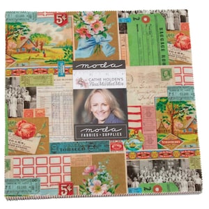 Flea Market Mix cotton layer cake by Cathe Holden for Moda fabrics
