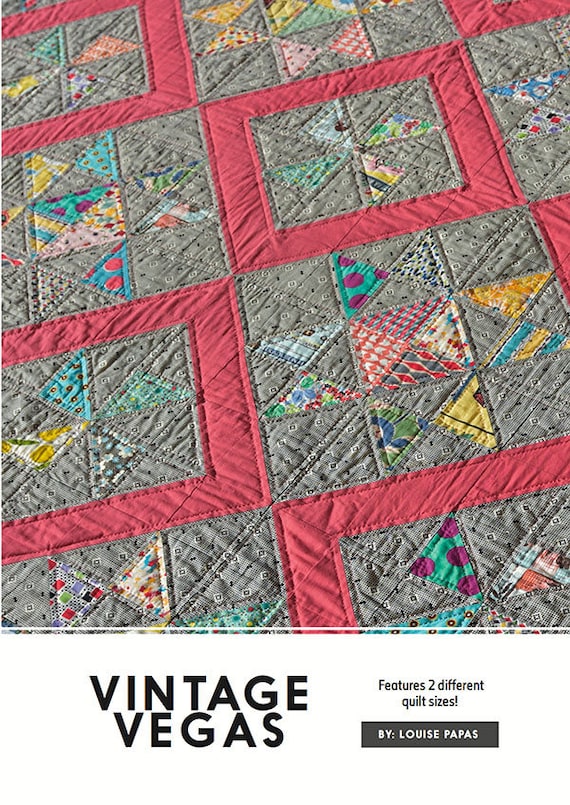 New Pattern VINTAGE VEGAS By Jen Kingwell Quilt Pattern For 2 Sizes 42 x 42 /& 72 x 72