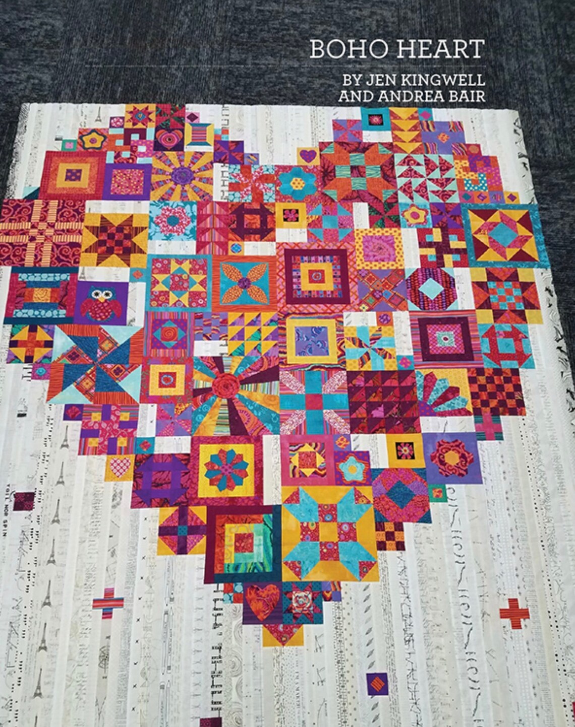 Boho Heart quilt pattern booklet by Jen Kingwell and Andrea | Etsy