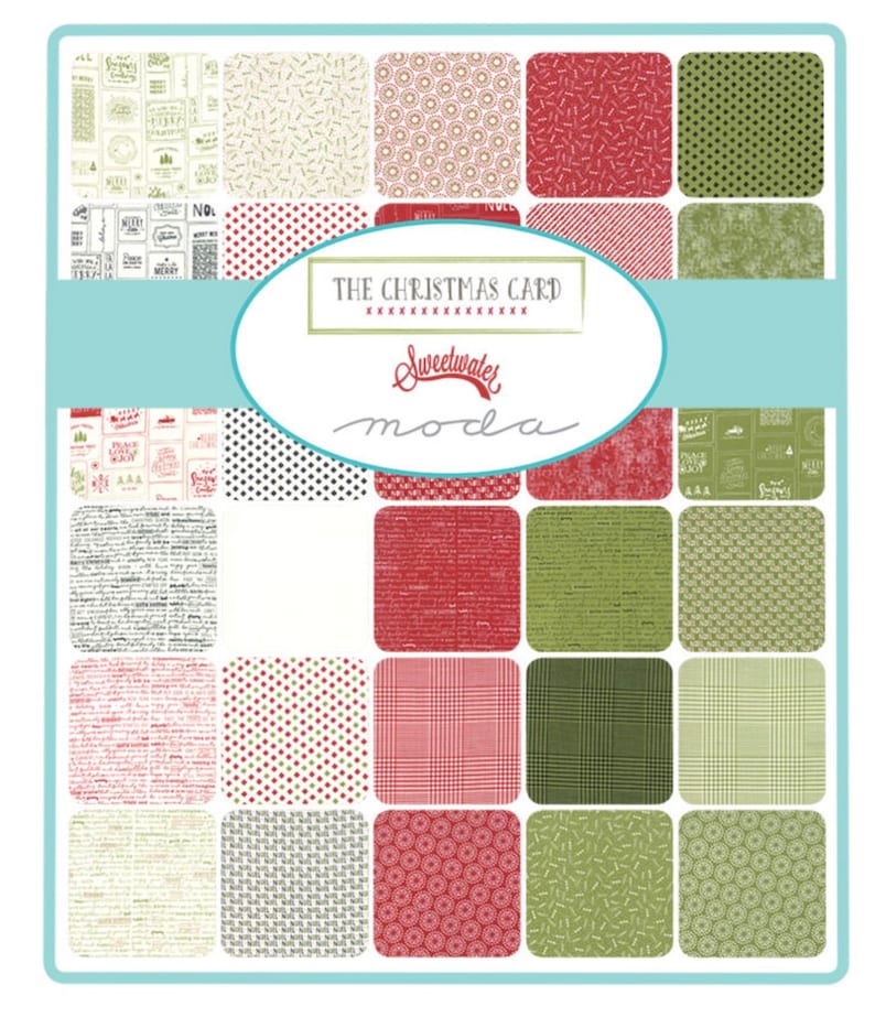 The Christmas card cotton fabric by Sweetwater for Moda fabrics 5772 11