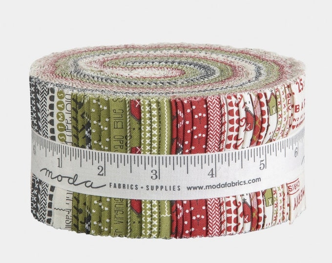 Red Barn Christmas Cotton Jelly Roll by Sweetwater for Moda Fabrics - Etsy