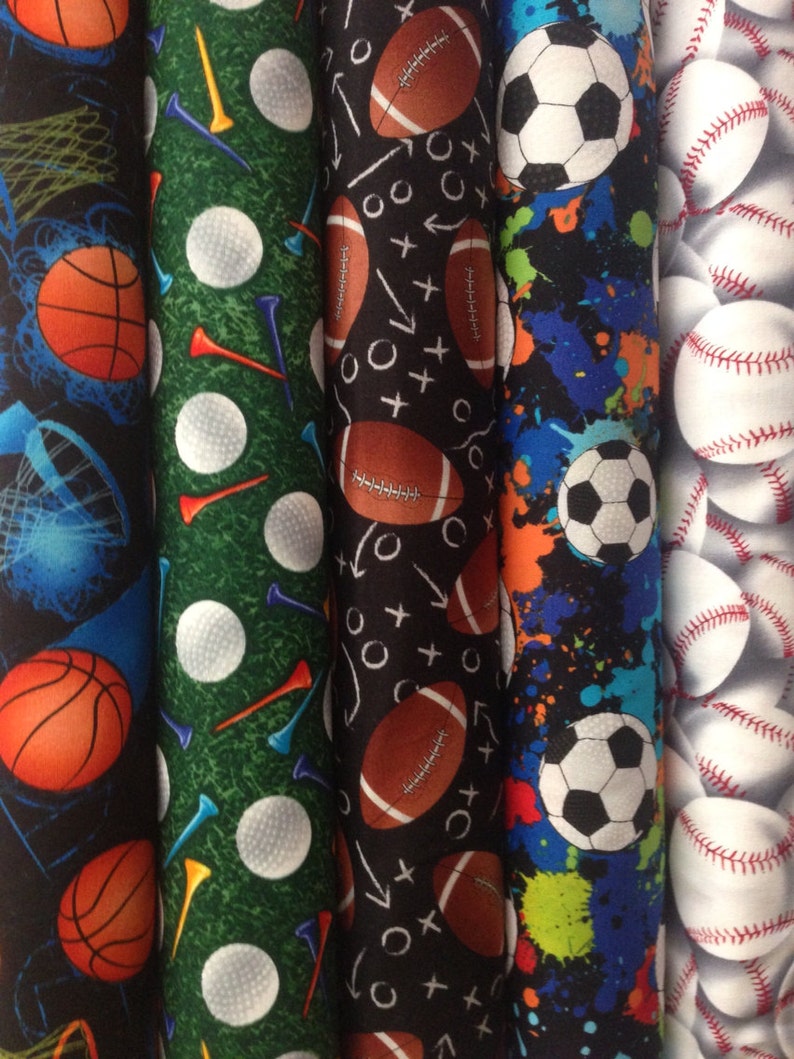 Football cotton fabric from Timeless Treasures fabric SPORT C Etsy