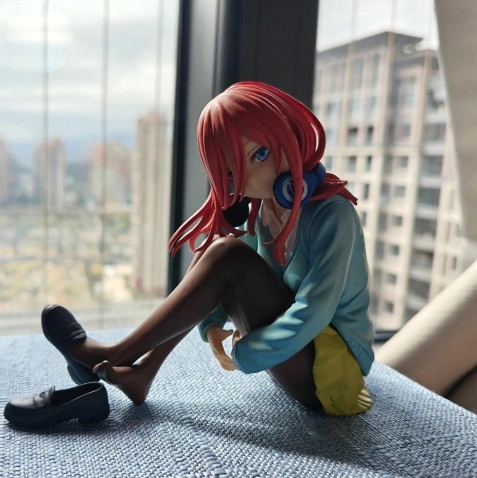 thumbnail image 2 of Qiancc The Quintessential Quintuplets Figures Anime Kneeling Figure Nakano Miku Action Figure School Swimsuit Style Model Statue Ornament Decoration 12cm 2 of 13
