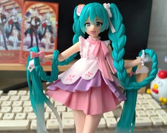 Miku Long Braided Hair 19cm, Anime, Figure, Decor, Toy, Statue, Kawaii, Gift