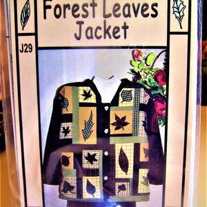 Forest Leaves Quilted Jacket Pattern: Sizes 6P to 28 (XXL) Used or Brand New