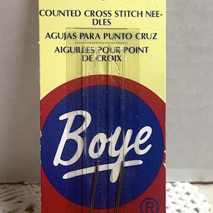 Boye Size 26 Cross Stitch Needles (4): Blunt Tip for 18/22 Count Fabric