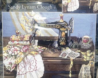 Vintage Sewing Machine Cross Stitch Kit: Sewing Room Decor (12x10) NIP