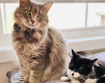 Cute Bow Ties for Cats, Small Dogs, or Stuffed Animals - Animal Prints - Limited Patterns ~ Buy 2 or More Free Shipping! ~  LAST ONES!