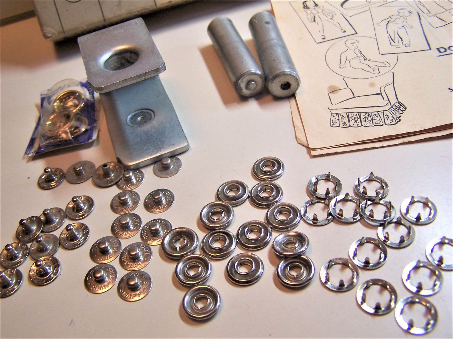 Vintage Dritz Gripper Snap Fasteners Dot Snappers Kit with Etsy