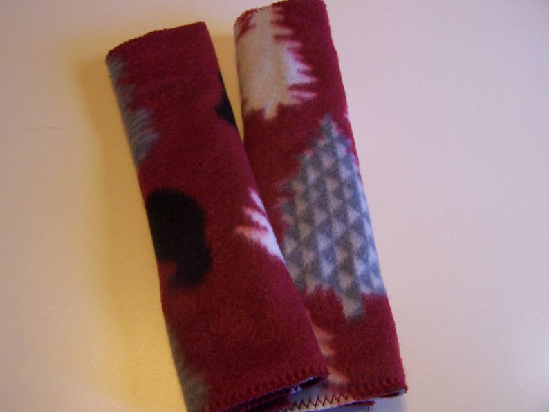 Car Seat Belt Strap Covers Cushions Harness Backpack Burdy Northwoods Pattern