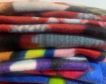 13 Novelty Fleece Remnants ~ Horses, Northwoods, Dog Prints & more