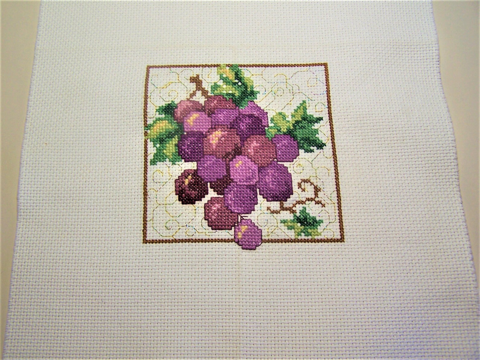Grapes Cross Stitch Picture Design 43/8 x 4.5 Etsy