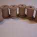 Vintage Medium Wooden Engraved Thread Spools, Lot of 6 Size 40