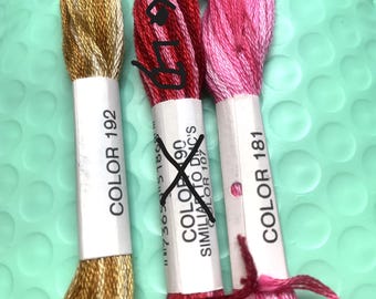 Variegated Cotton Embroidery Floss: Vintage J&P Shades