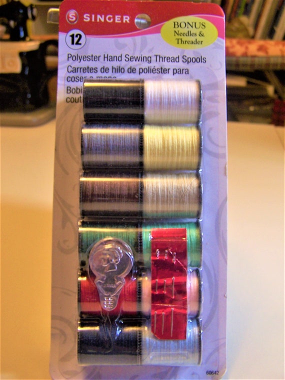 Singer 24 Spools Assorted Polyester Hand Sewing Thread Spools assorted colors
