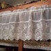 Off-White Sheer Lace Floral Valance 54" Wide x 16.25 Inches Long