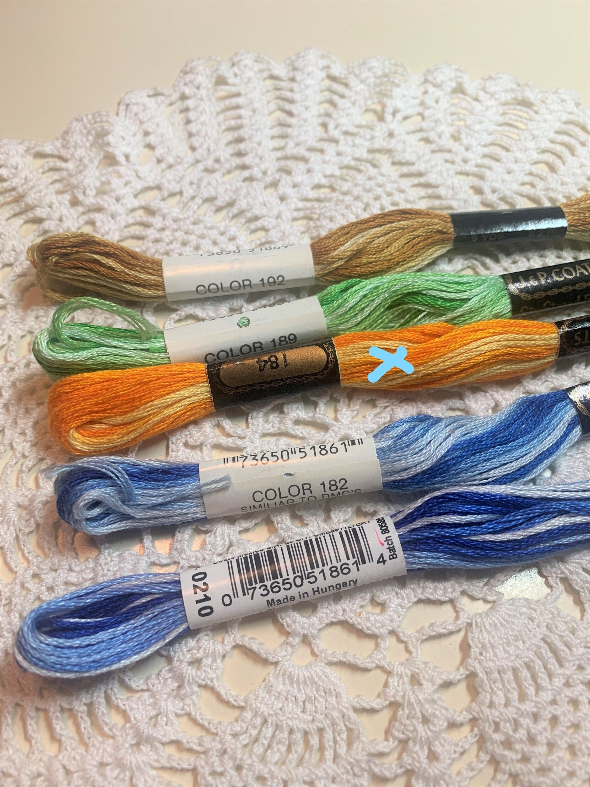 Embroidery Floss DMC Thread Large Lot Multi Colors Skein Ball Loose
