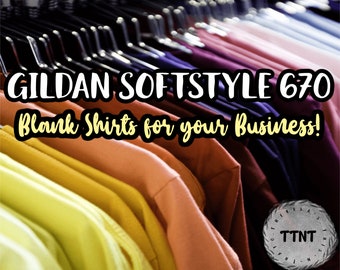 Blank Gildan Softstyle 67000 Shirts, Short Sleeve Crew Neck T-shirts, Blank Shirts For Screen Printing, Blanks Shirts For HTV Vinyl