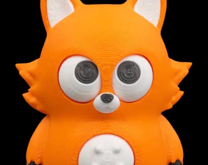 Mechanical Belly Rubs Fidget Toy - Interactive Moving Eyes - 3D Printed Kinetic Desk Toy