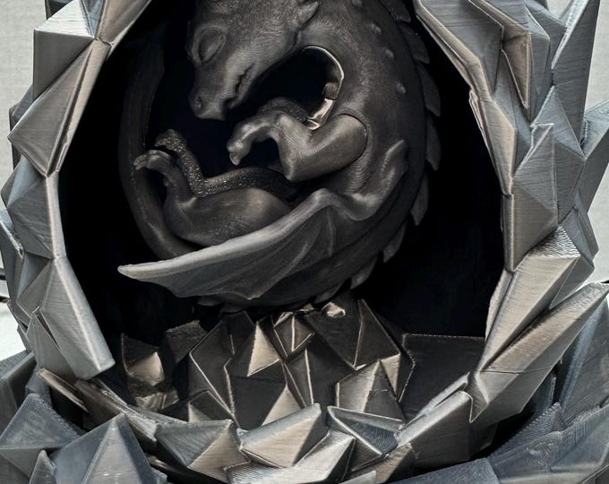 3D Printed Dragon Egg Lamp • Fantasy LED Night Light
