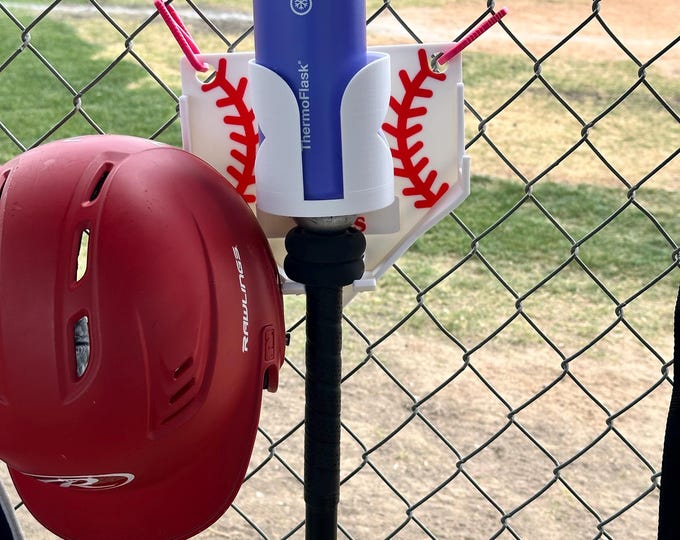 Personalized Baseball Dugout Organizer | Custom Name Bat & Bottle Holder