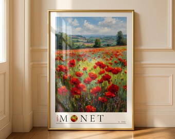 Póster de Claude Monet: Lámina artística de acuarela de Monet - Impresión de Monet - Decoración vintage francesa para el hogar - Arte famoso - Arte impresionista - Arte de galería