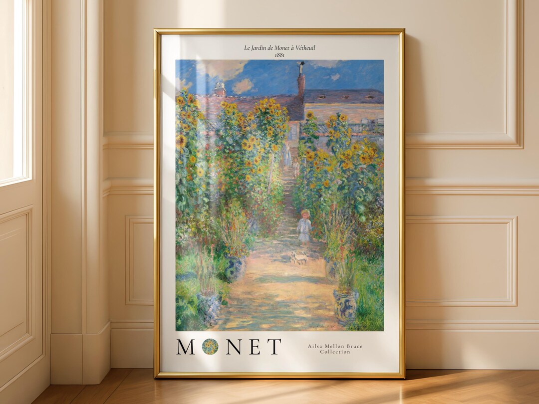 Claude Monet: Le Jardin De Monet à Vétheuil, Flower Garden Artwork ...