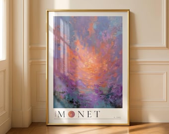 Póster de Claude Monet: Lámina artística de acuarela de Monet - Impresión de Monet - Decoración vintage francesa para el hogar - Arte famoso - Arte impresionista - Arte de galería