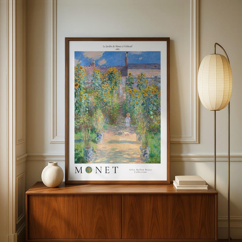 Claude Monet: Le Jardin De Monet à Vétheuil, Flower Garden Artwork ...