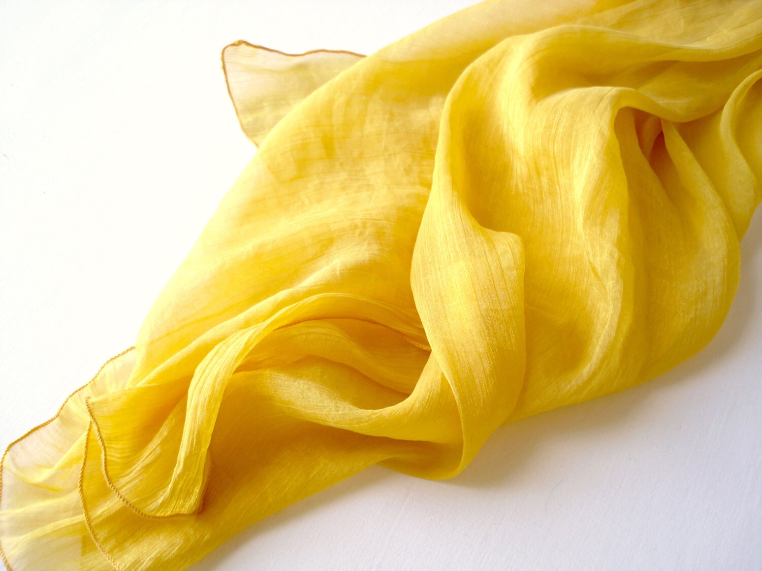 Yellow Scarf Long Yellow Scarf Summer Scarf Light Scarf - Etsy