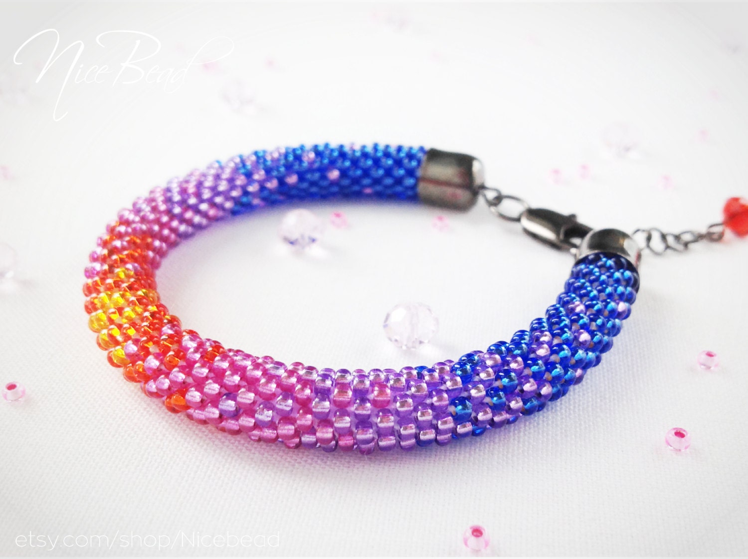 Ombre Bracelet Women Bracelet Summer Bracelet Beaded Etsy