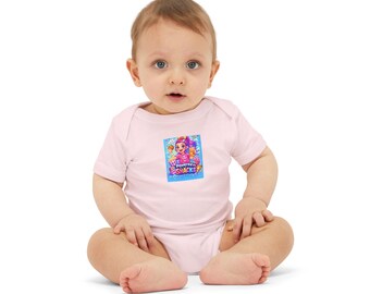 Infant Onesie Gifts for Girls| 'Powered by Snacks' Baby Bodysuit clothing gifts