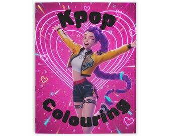 Kpop demon hunters Colouring Book activity for children | kpop colouring book gifts, kpop artistic presents