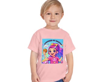 Powered by Snacks Toddler T-Shirt | Funny Cartoon Tee