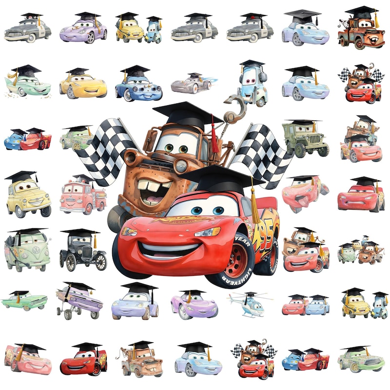 Lightning Mcqueen Graduation Cap - Etsy