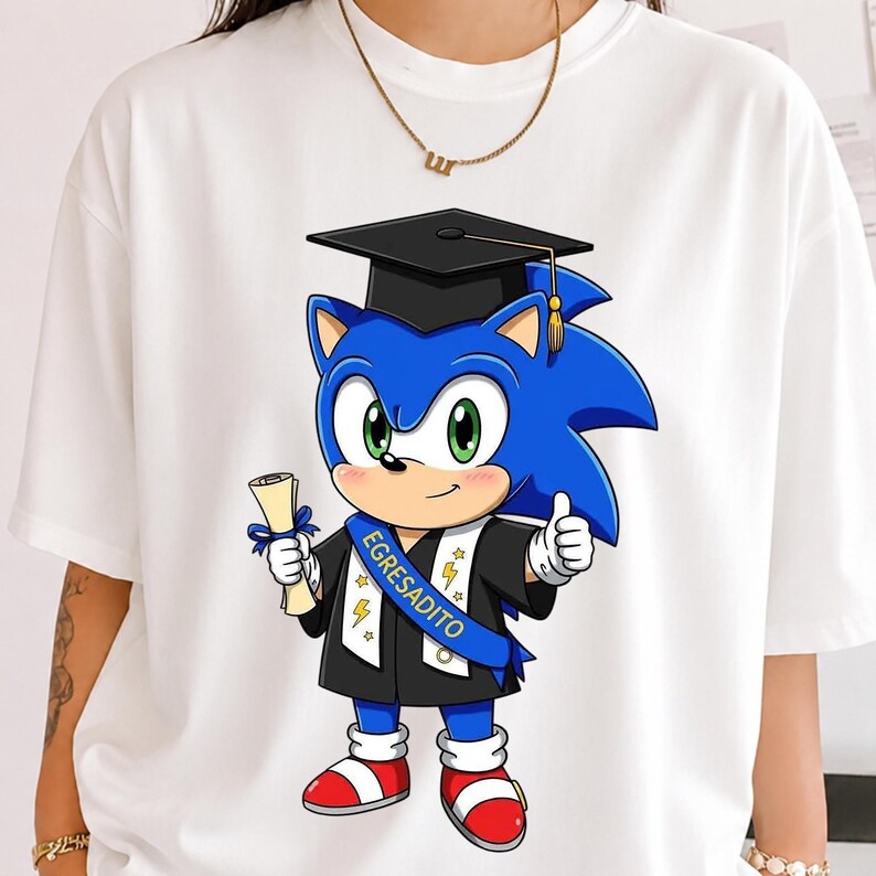 Sonic Graduation PNG Clipart – Cute Hedgehog Cartoon Artwork, Class of ...