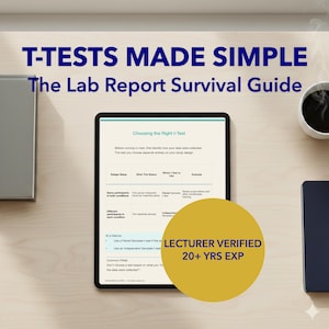 T-Test Psychologisch Statistik Ratgeber | Jamovi, APA Template (Digitaler Download)