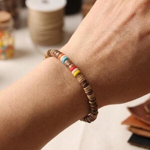 Pulsera de piedra de lava arcoíris natural, joyería difusora de aceites esenciales, amuleto curativo de 7 chakras, regalo de yoga para ella.