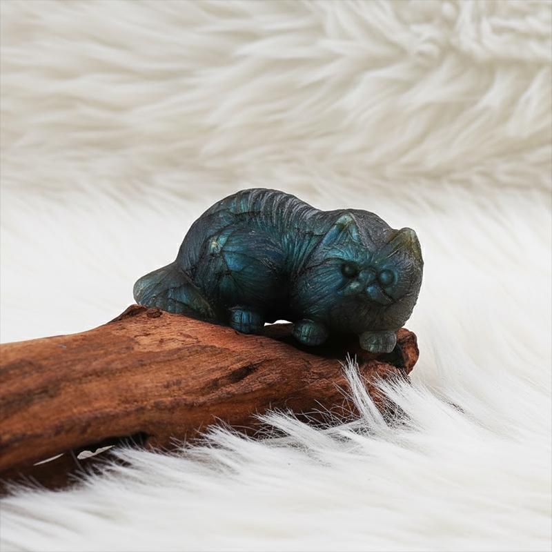 Labradorite Cat Statue - Etsy Labradorite Cat Statue - Etsy